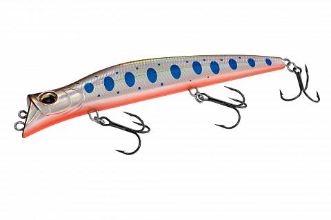 Фото воблер kyoda pocky minnow-130f, длина 130 мм, вес 17,5  гр, цвет p1042 заглубление 0,1 - 0,2 м.