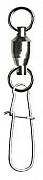 Фото вертлюг с карабином ball bearing swivel with nice snap, цвет black nikel, размер 1 (50шт.)