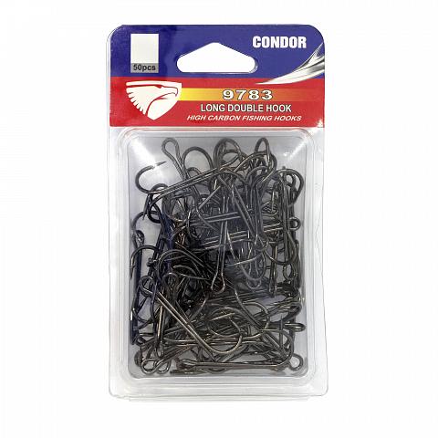 Фото крючок-двойник condor long double hook №8 bn (50 шт/упак)