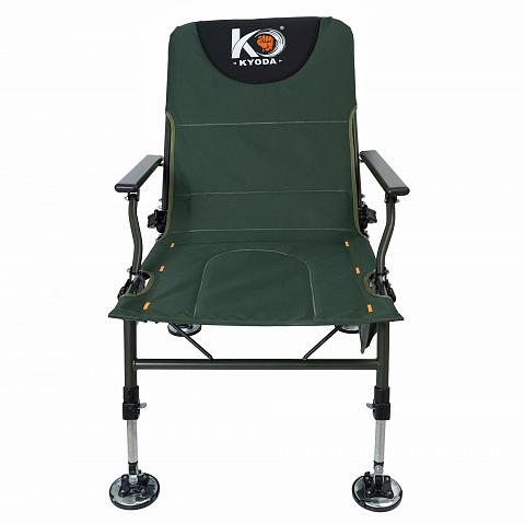 Фото кресло карповое"kyoda" 56х46х40/104, полуавтоматическое, пласт.фурнитура