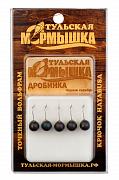 Фото мормышка тульская дробинка 2.7 черное серебро (5 шт), вес - 0,18 гр. 