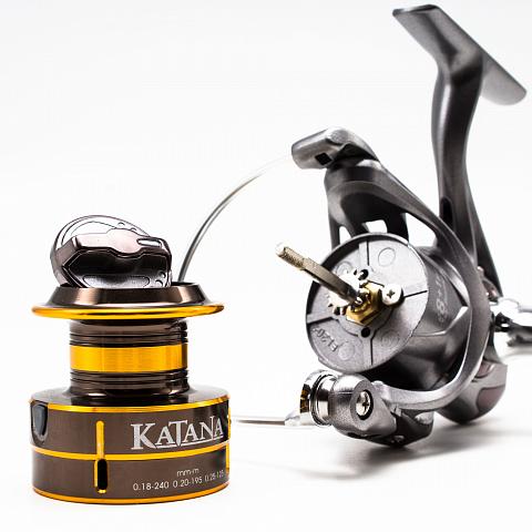 Фото катушка kyoda "katana" 3000, 8+1 подшипн., передний фрикцион, запасная шпуля