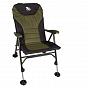 Фото кресло  раскладное с откидной спинкой"condor" 56х46х40/104 хаки/черное