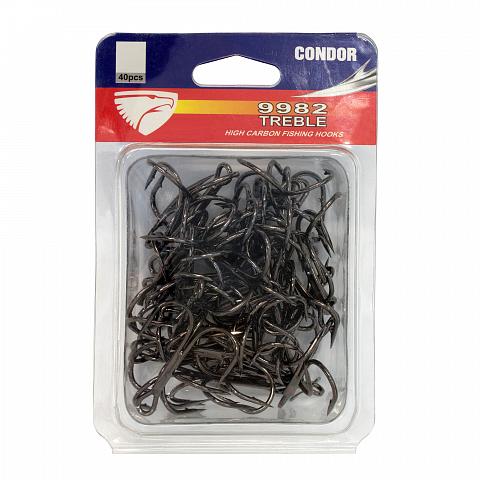 Фото крючок-тройник condor treble hook №3/0 bn (40 шт/упак)